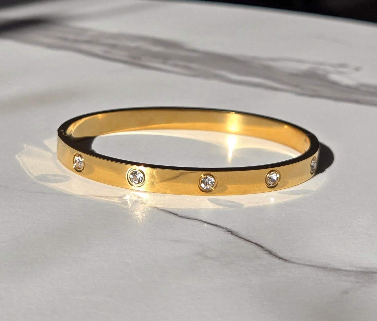 Timeless Gold Crystal Bangle