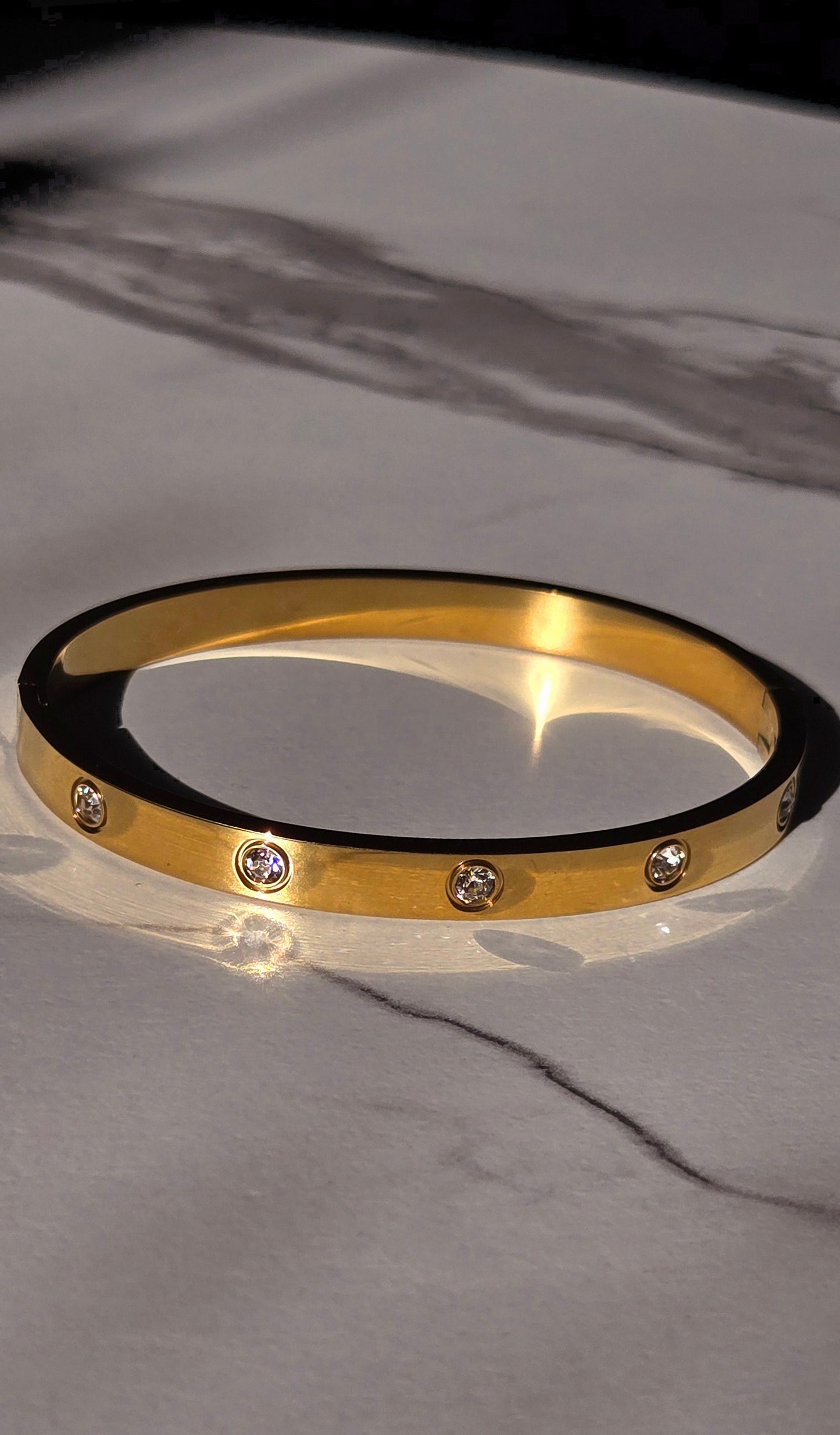 Timeless Gold Crystal Bangle