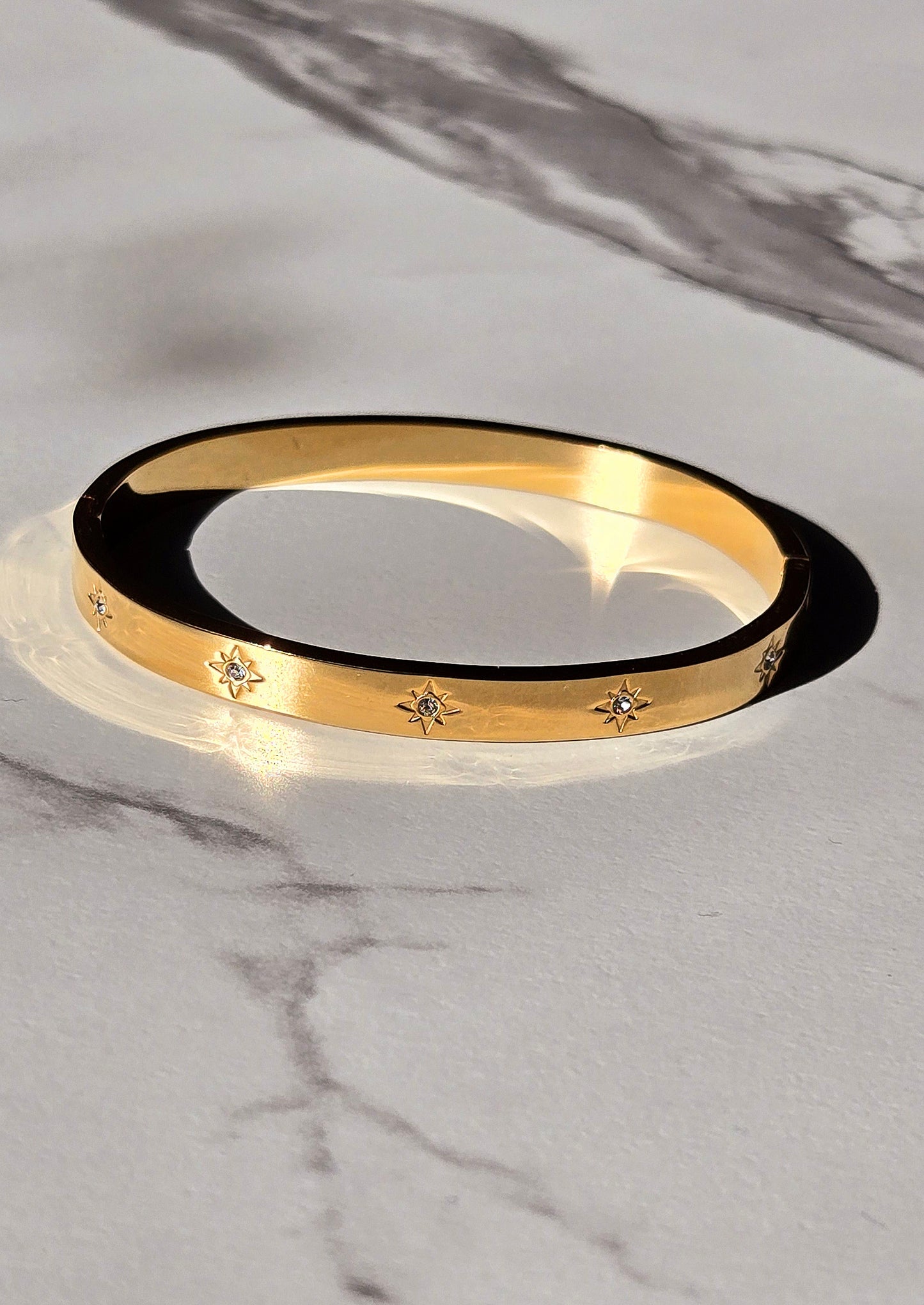Gold Starburst Bangle