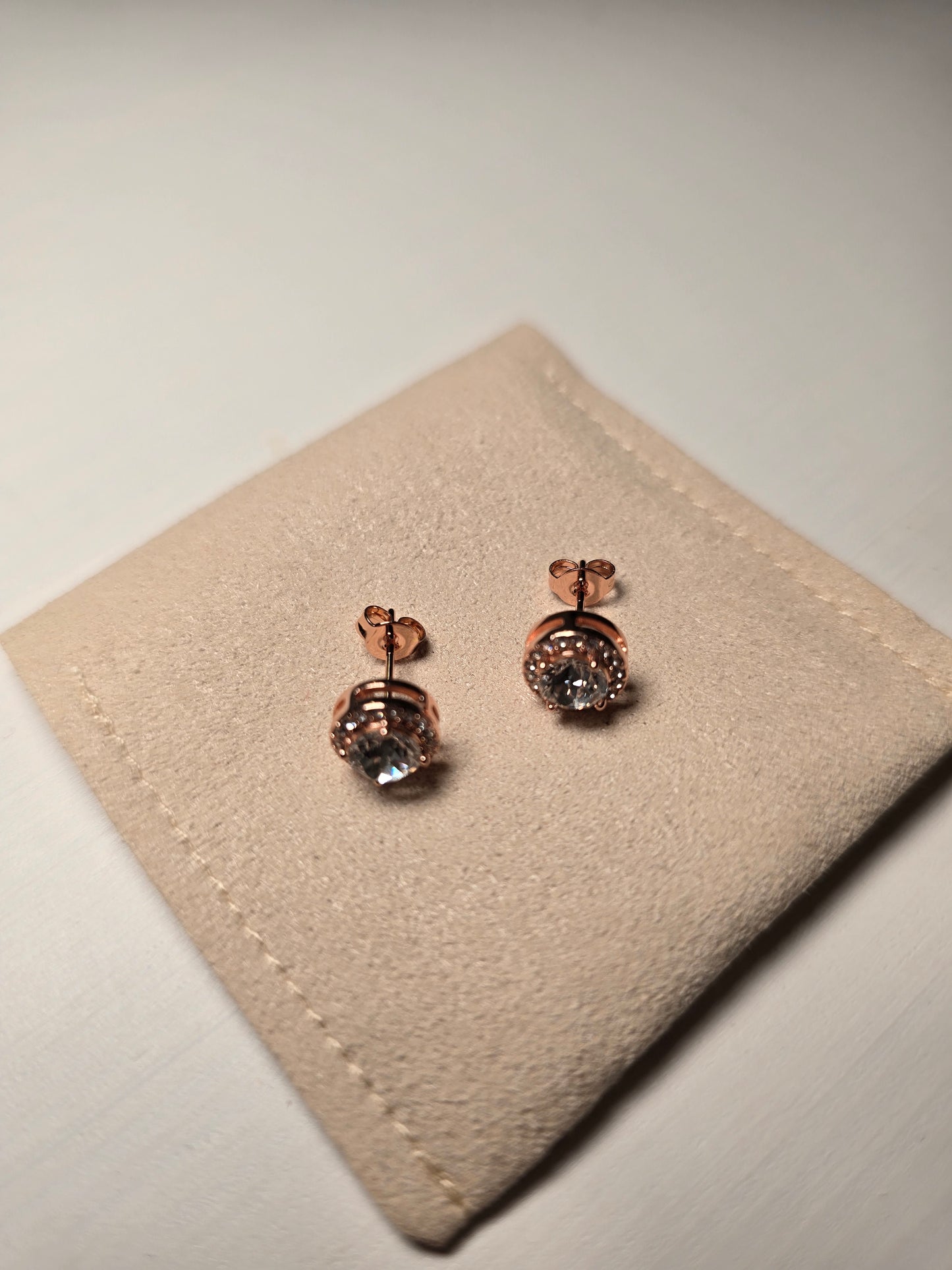Sophia Earrings - Rose Gold and Crystal