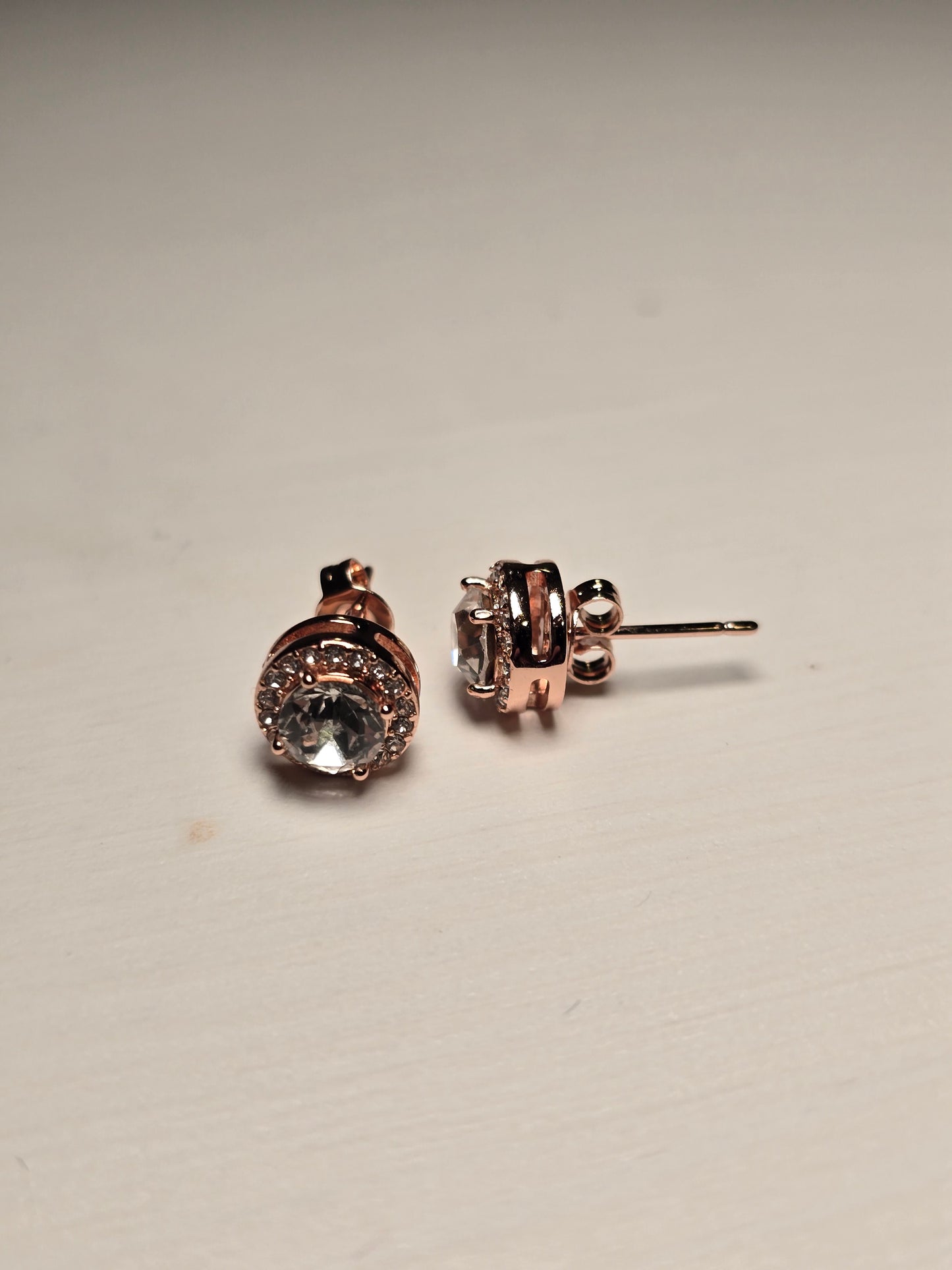 Sophia Earrings - Rose Gold and Crystal