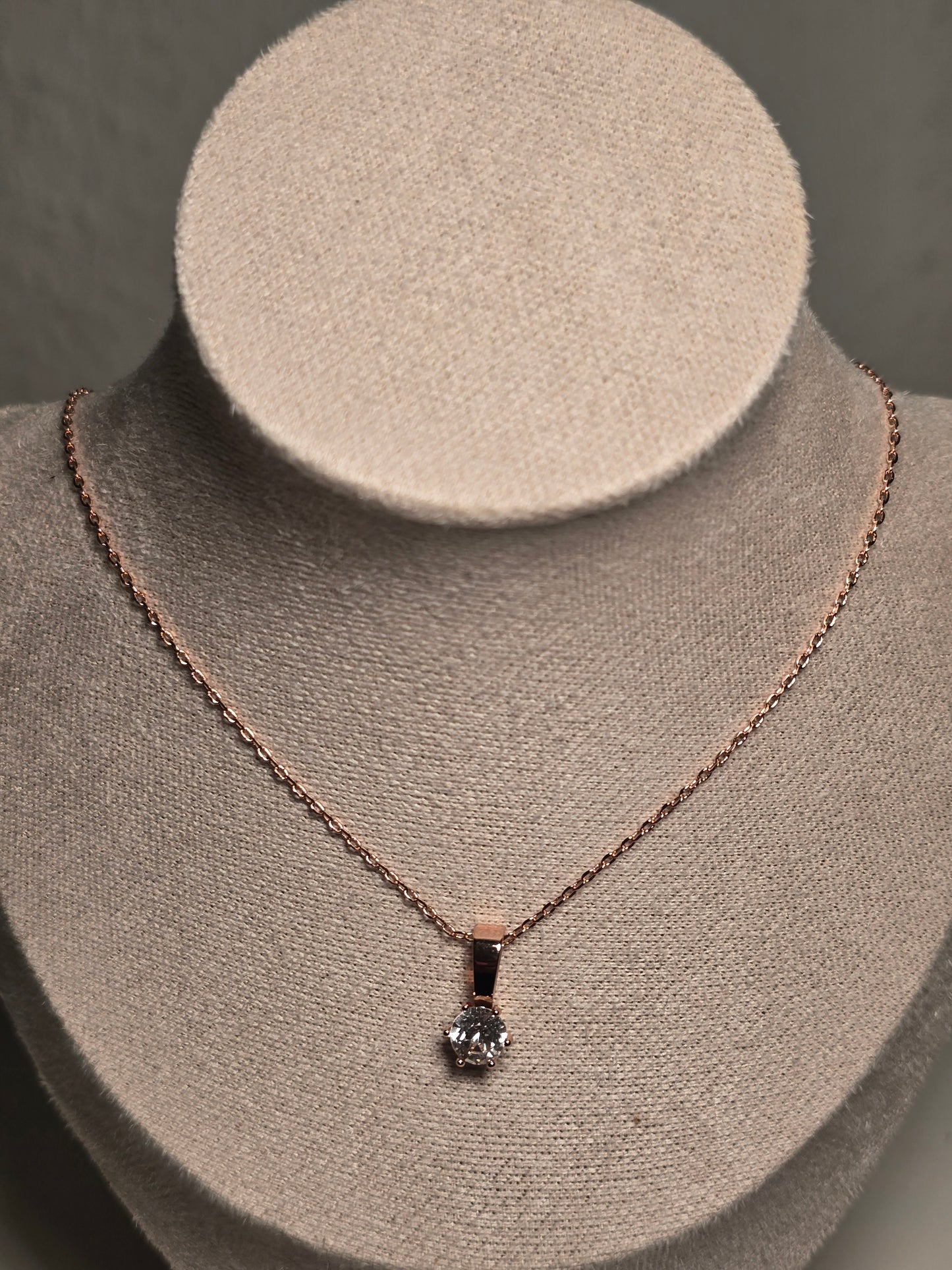 Birth Stone Pendants - Rose Gold and Crystal