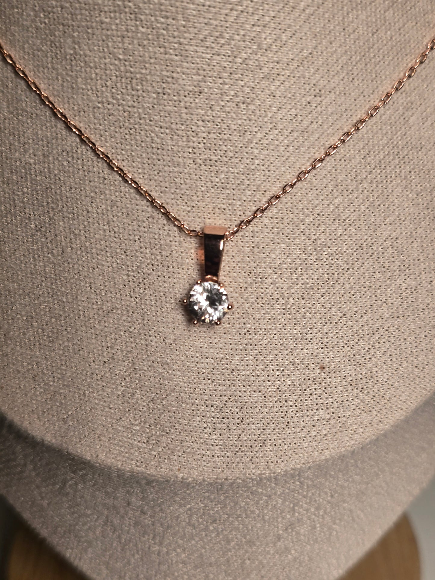 Birth Stone Pendants - Rose Gold and Crystal