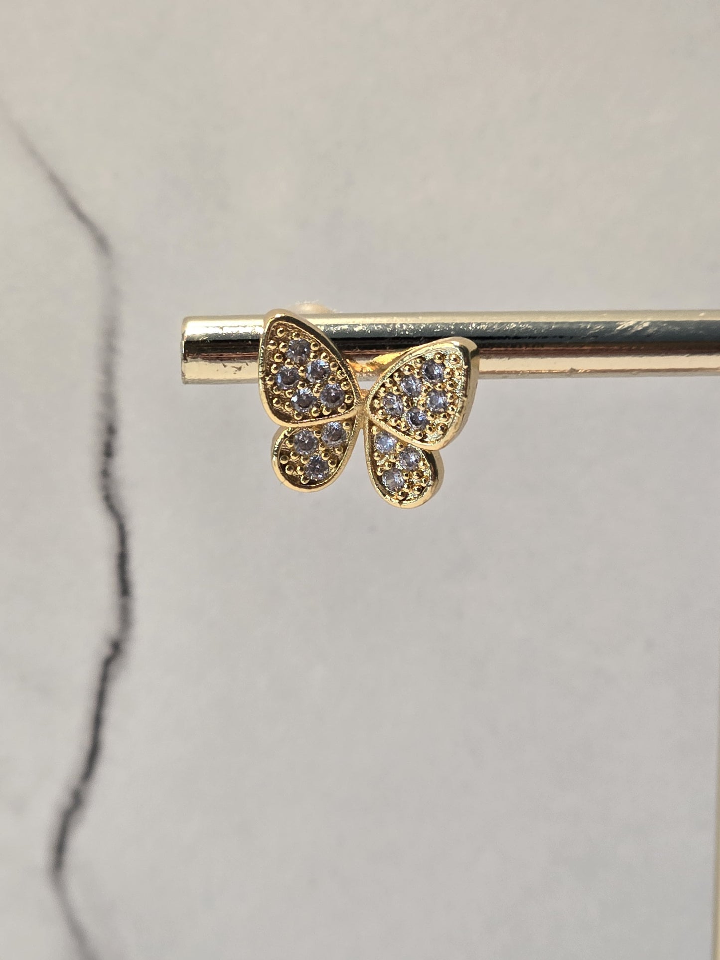 Golden Butterfly Stud Earrings