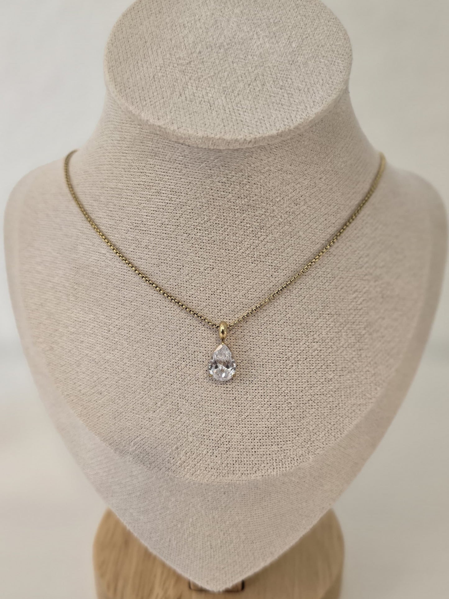 Golden Water Drop Necklace