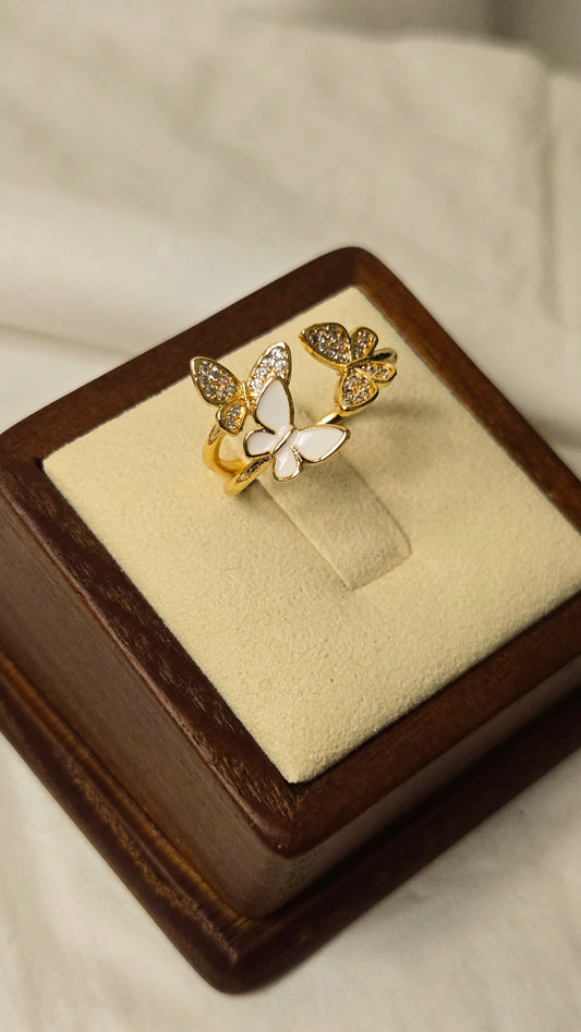 Elegant Butterfly Gold Ring