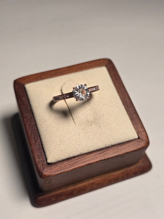 Elise Ring - Rose Gold and Crystal