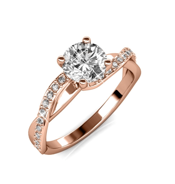 Eleanor Ring – Rose Gold and Crystal