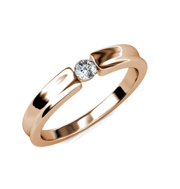 Simplicity Ring – Rose Gold and Crystal