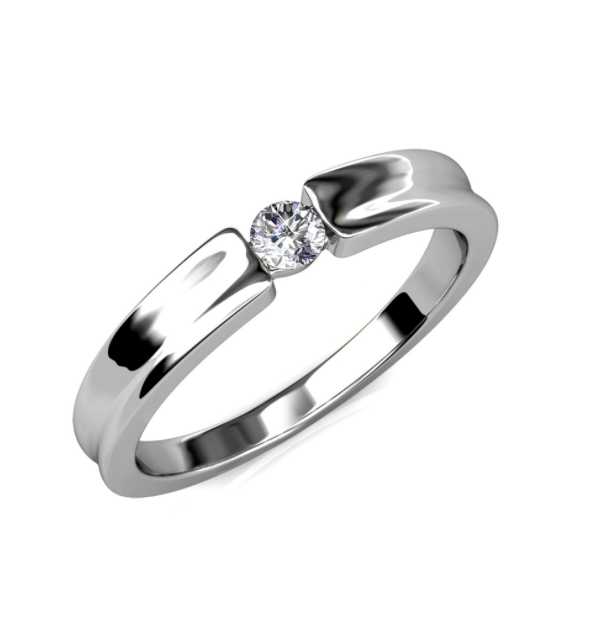 Simplicity Ring – Silver and Crystal