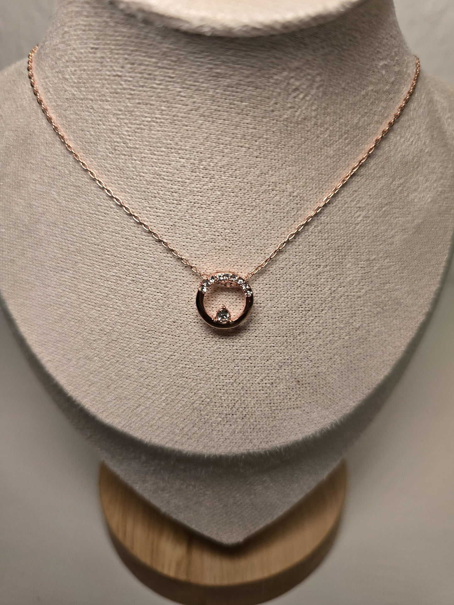 Clarine Pendants - Rose Gold and Crystal