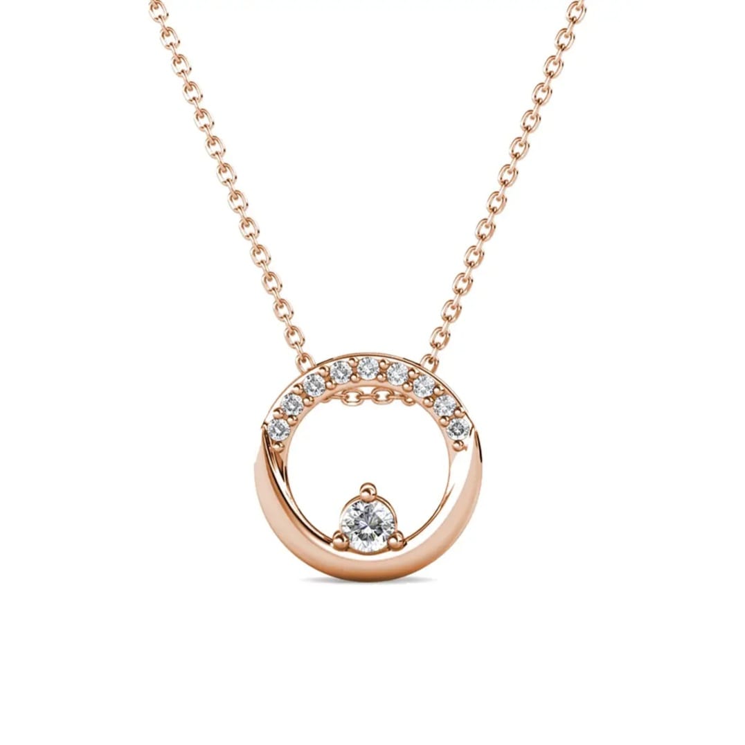 Clarine Pendants - Rose Gold and Crystal