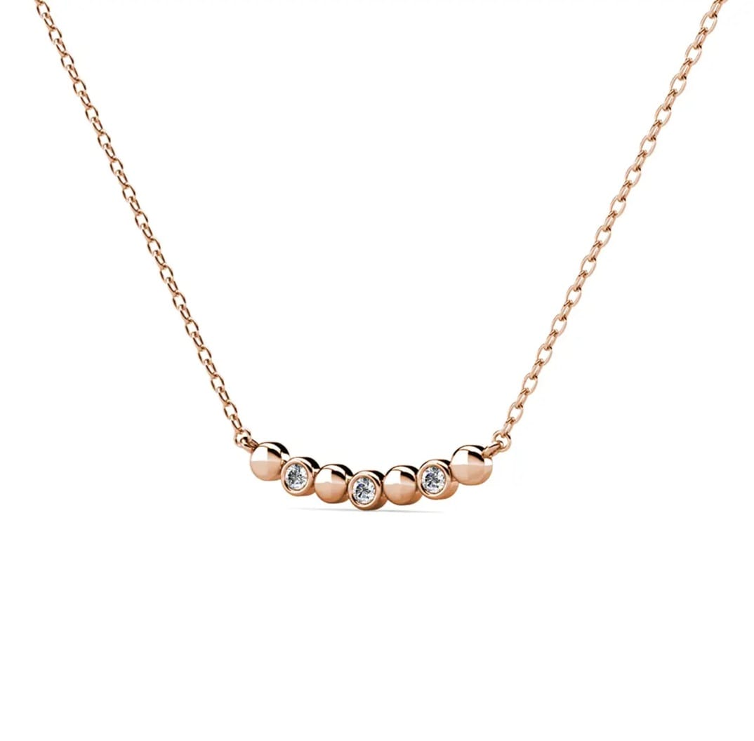 Evelyne Pendants - Rose Gold and Crystal