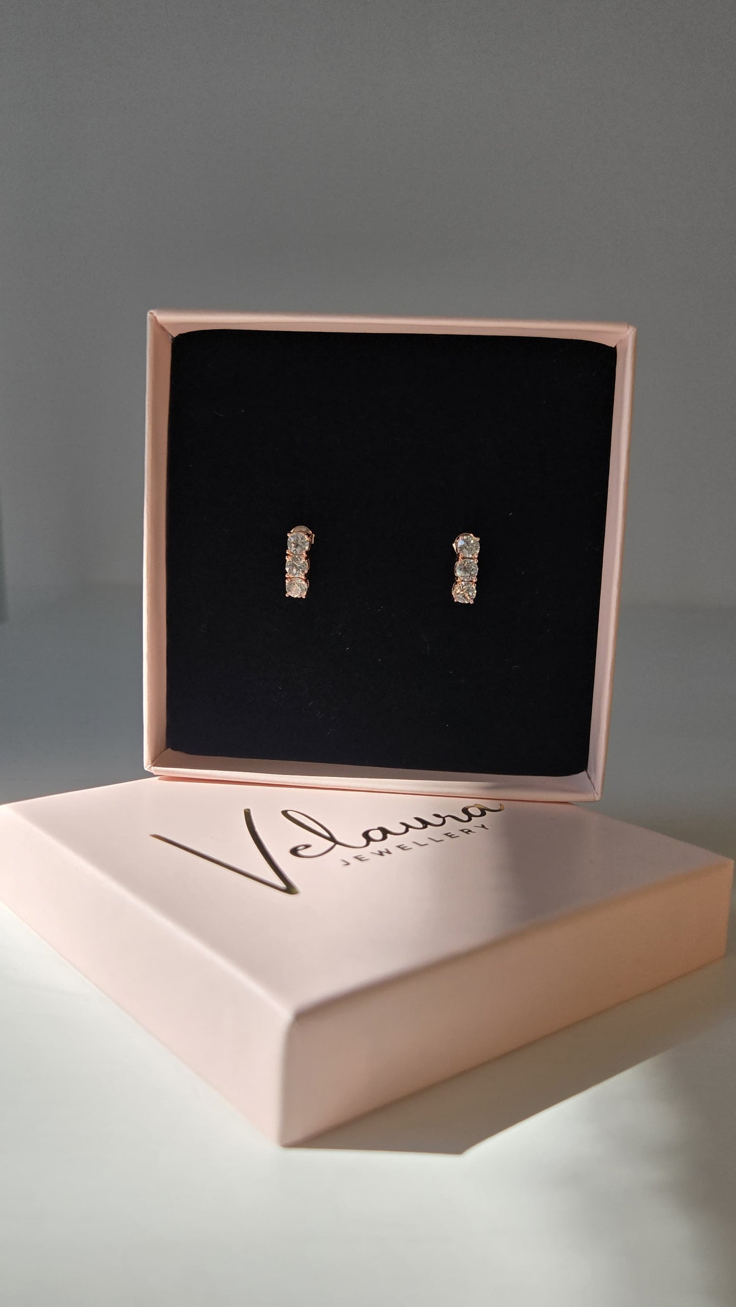 Tri-Gold and Crystal Earrings